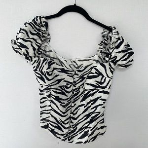 Reformation zebra bustier top